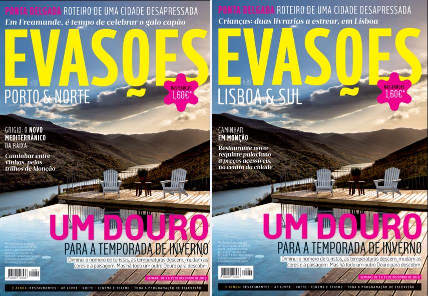Edição da Evasões de 9 de dezembro de 2016. Capa Douro no Inverno