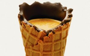 O café que se bebe dentro de um cone