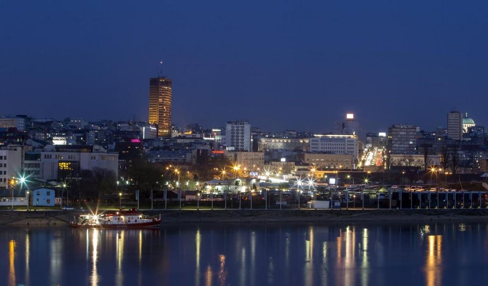 A general view shows the river Sava on the site where the Belgrade Waterfront project will be built in Belgrade