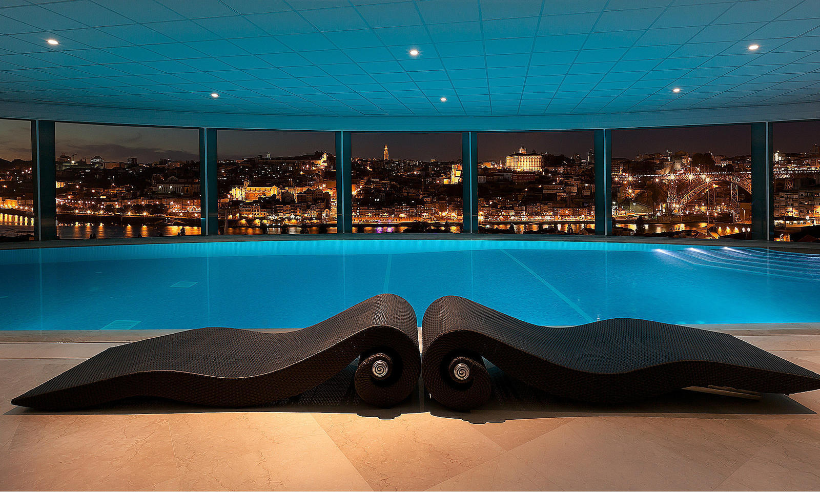 Indoor Pool at Night at The Yeatman